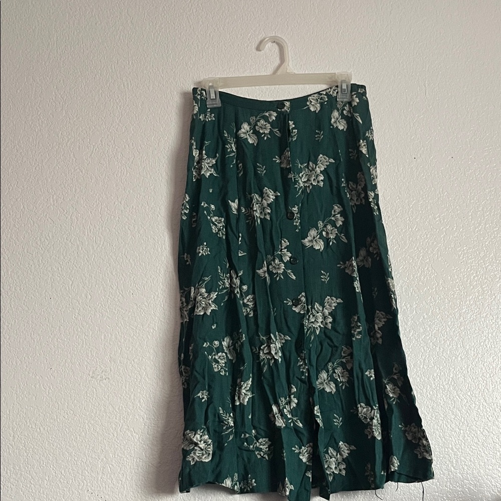 Floral Green Skirt